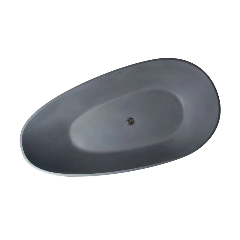 65 Inch Freestanding Solid Surface Soaking Bathtub by HouseOfZazla