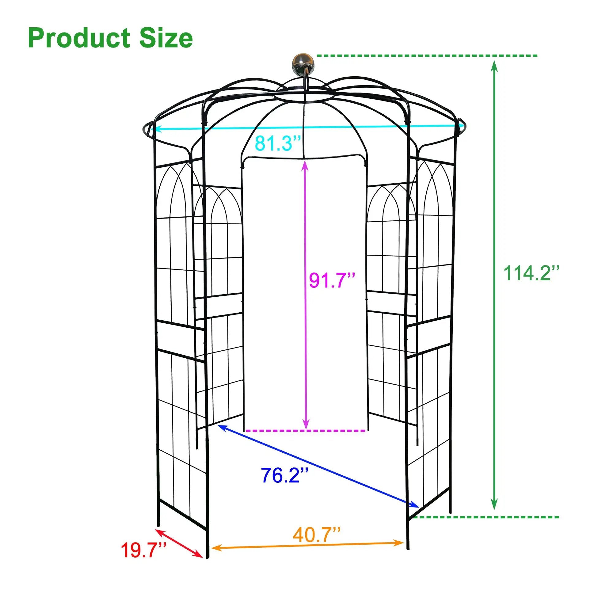 Metal Garden Arch Iron Garden Arbors Gazebo by HouseOfZazla