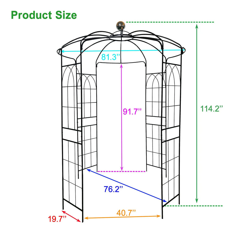 Metal Garden Arch Iron Garden Arbors Gazebo by HouseOfZazla