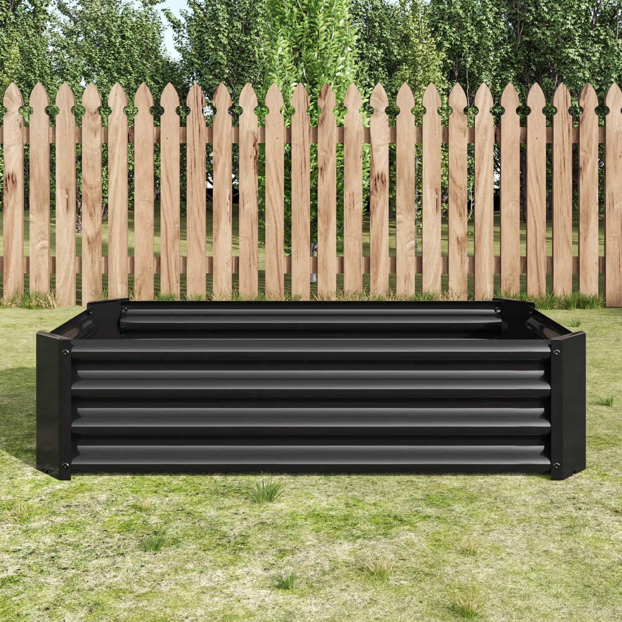 2-Piece Metal Raised Garden Bed Set by HouseOfZazla
