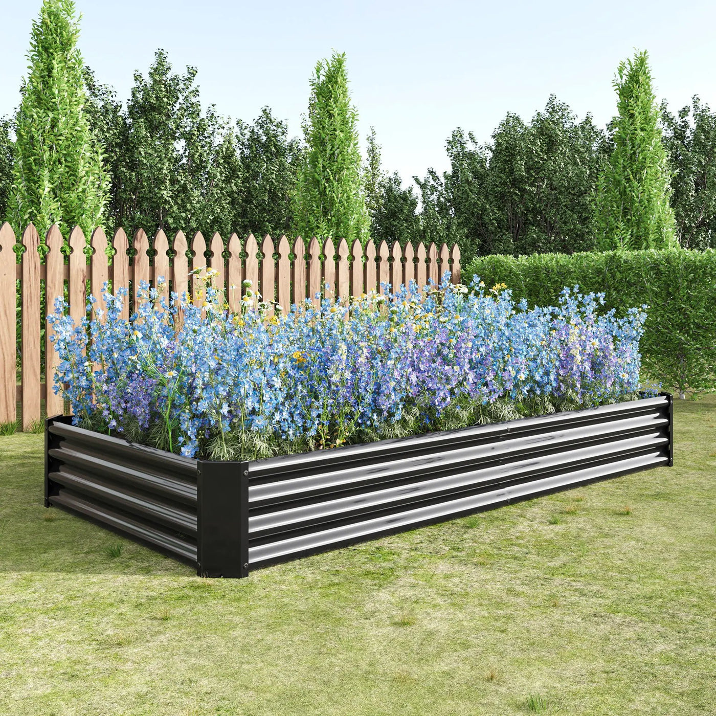2PCS Galvanized Metal Raised Garden Pots & Planters by HouseOfZazla