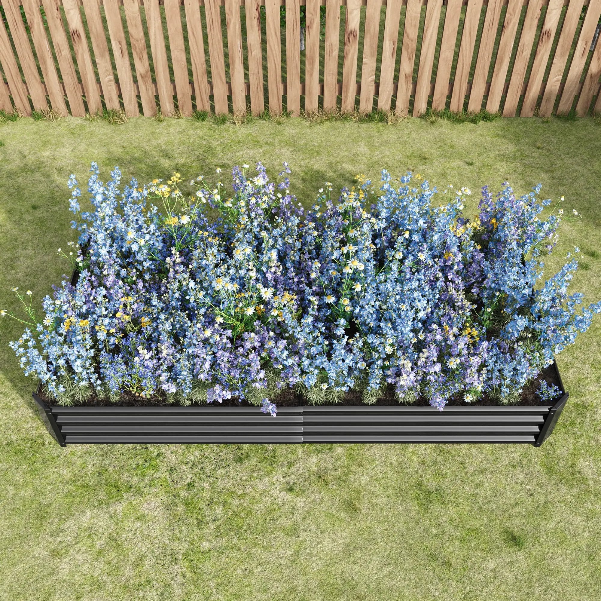 2PCS Galvanized Metal Raised Garden Pots & Planters by HouseOfZazla