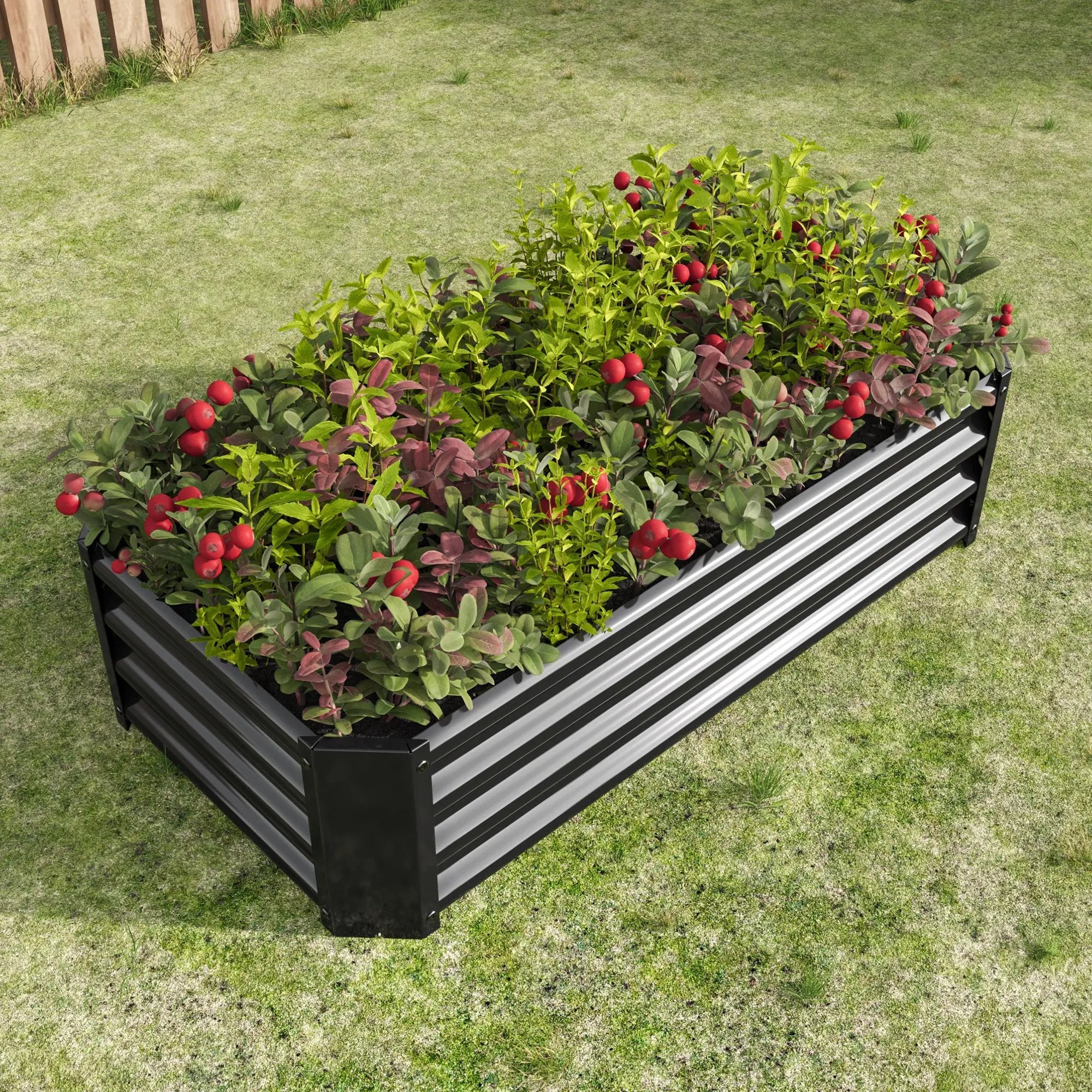 2-Piece Metal Raised Garden Bed Set by HouseOfZazla