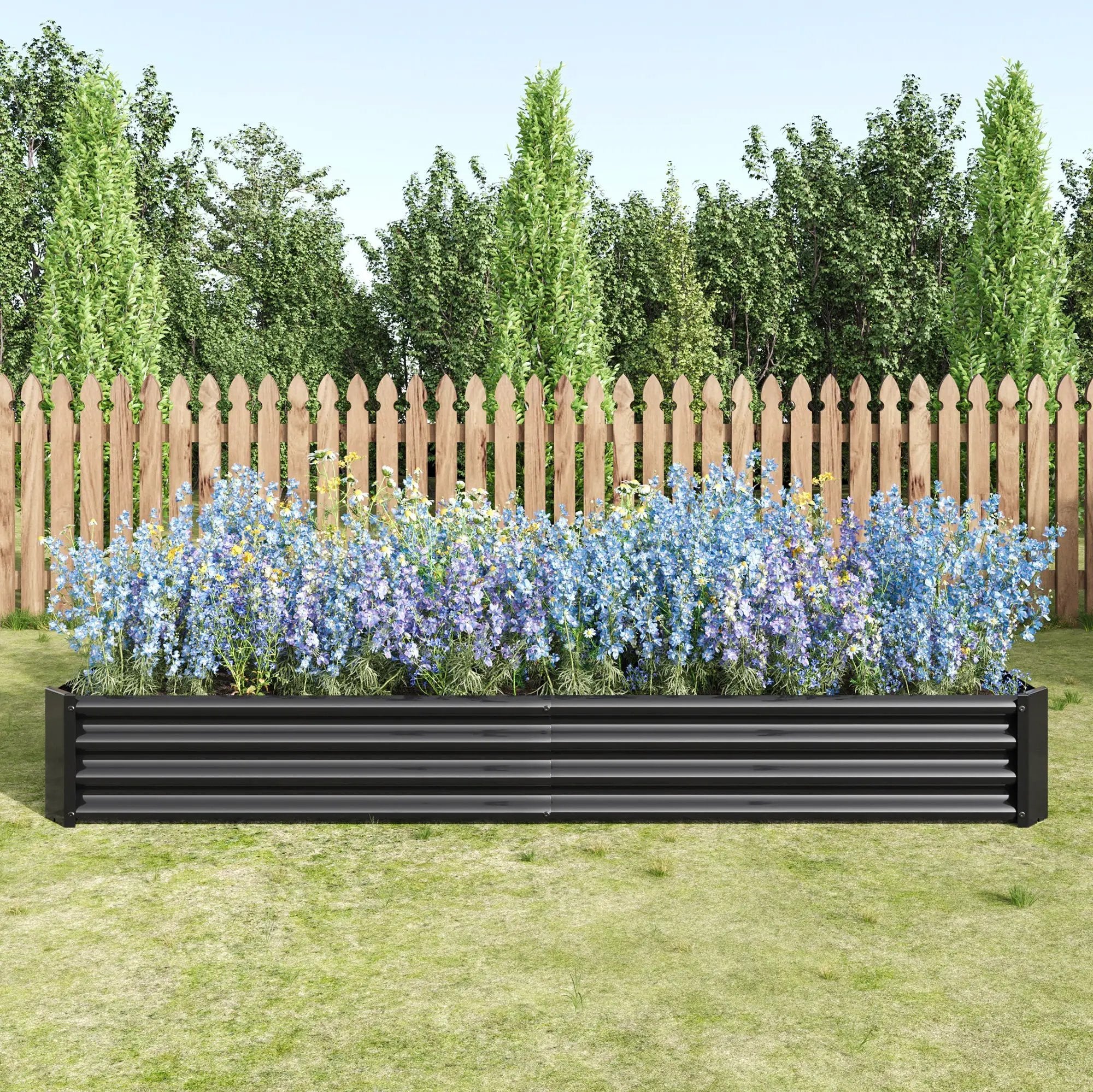 2PCS Galvanized Metal Raised Garden Pots & Planters by HouseOfZazla