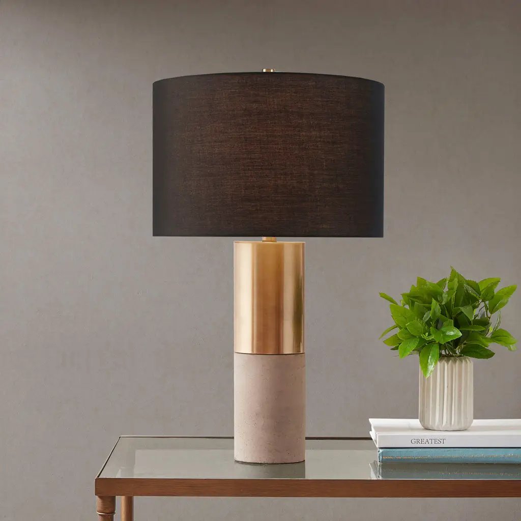 Concrete Table Lamp by HouseOfZazla
