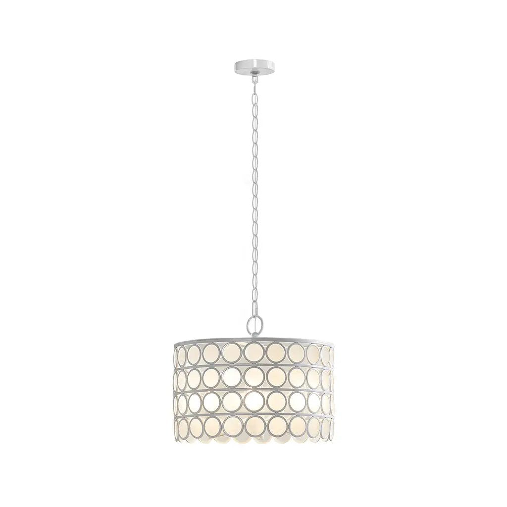 4-Light Glass Drum Shade Chandelier by HouseOfZazla