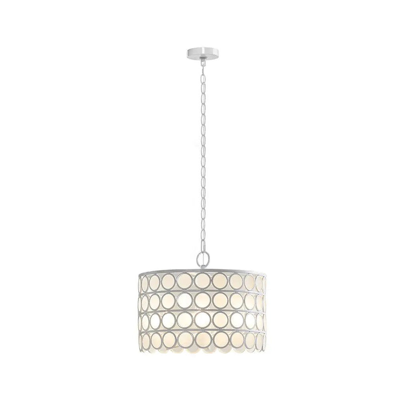 4-Light Glass Drum Shade Chandelier by HouseOfZazla
