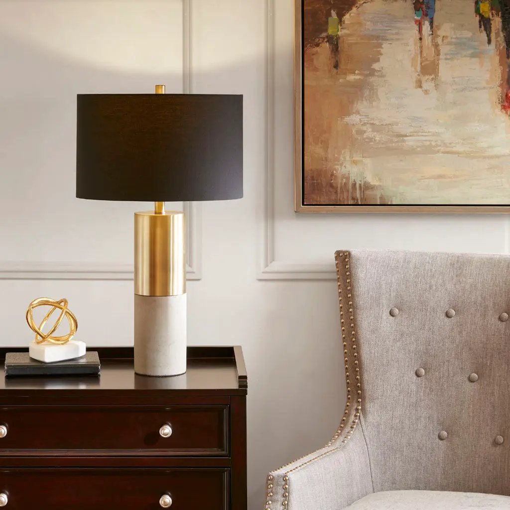 Concrete Table Lamp by HouseOfZazla