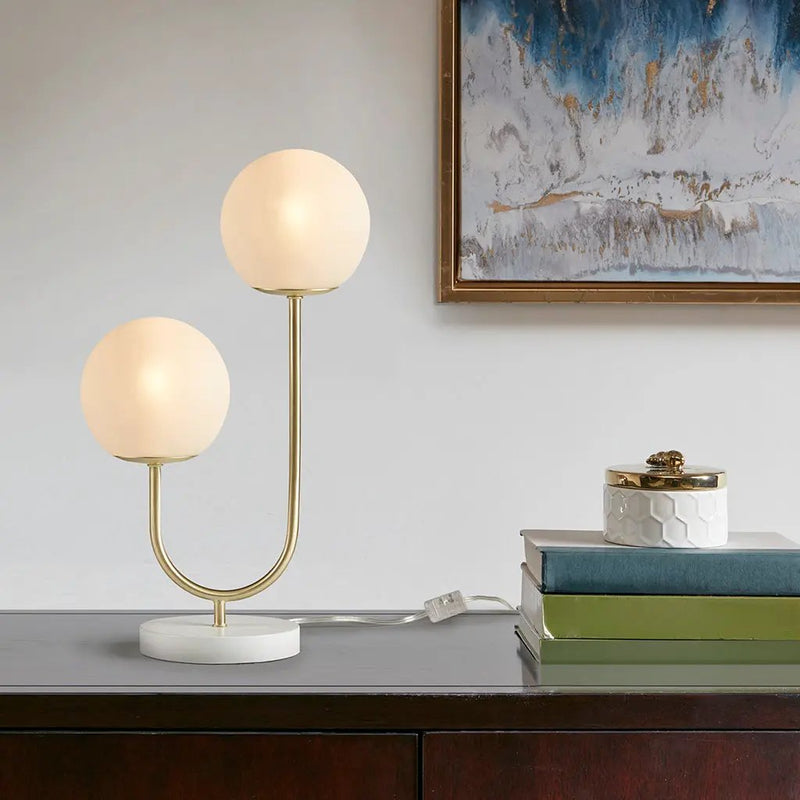 Metal 2-Light Globe Table Lamp by HouseOfZazla