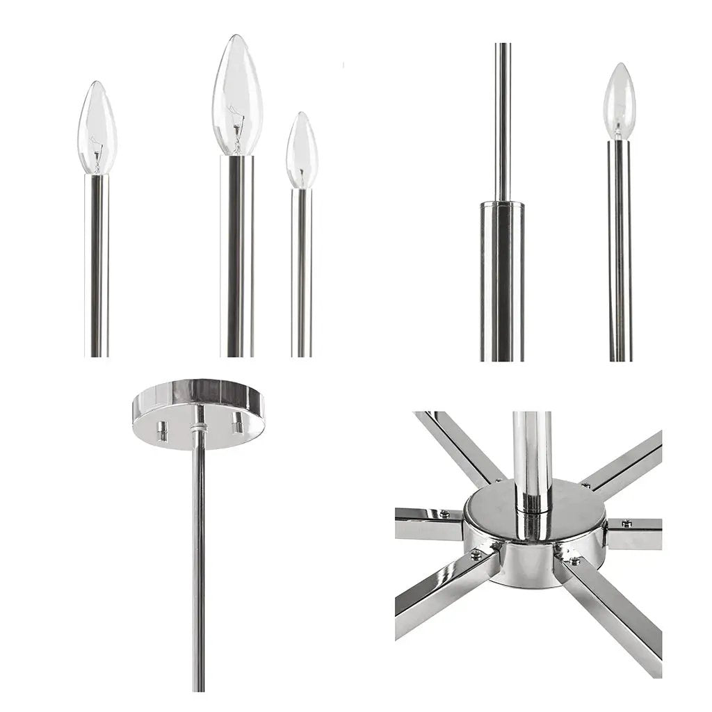6-Light Contemporary Candelabra Styled Chandelier by HouseOfZazla