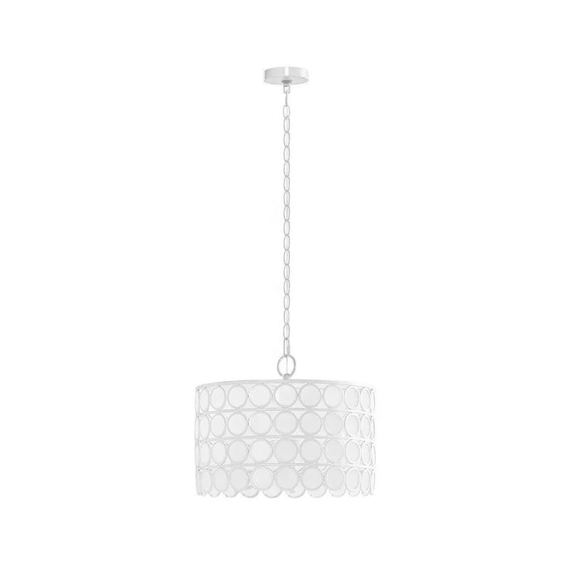 4-Light Glass Drum Shade Chandelier by HouseOfZazla