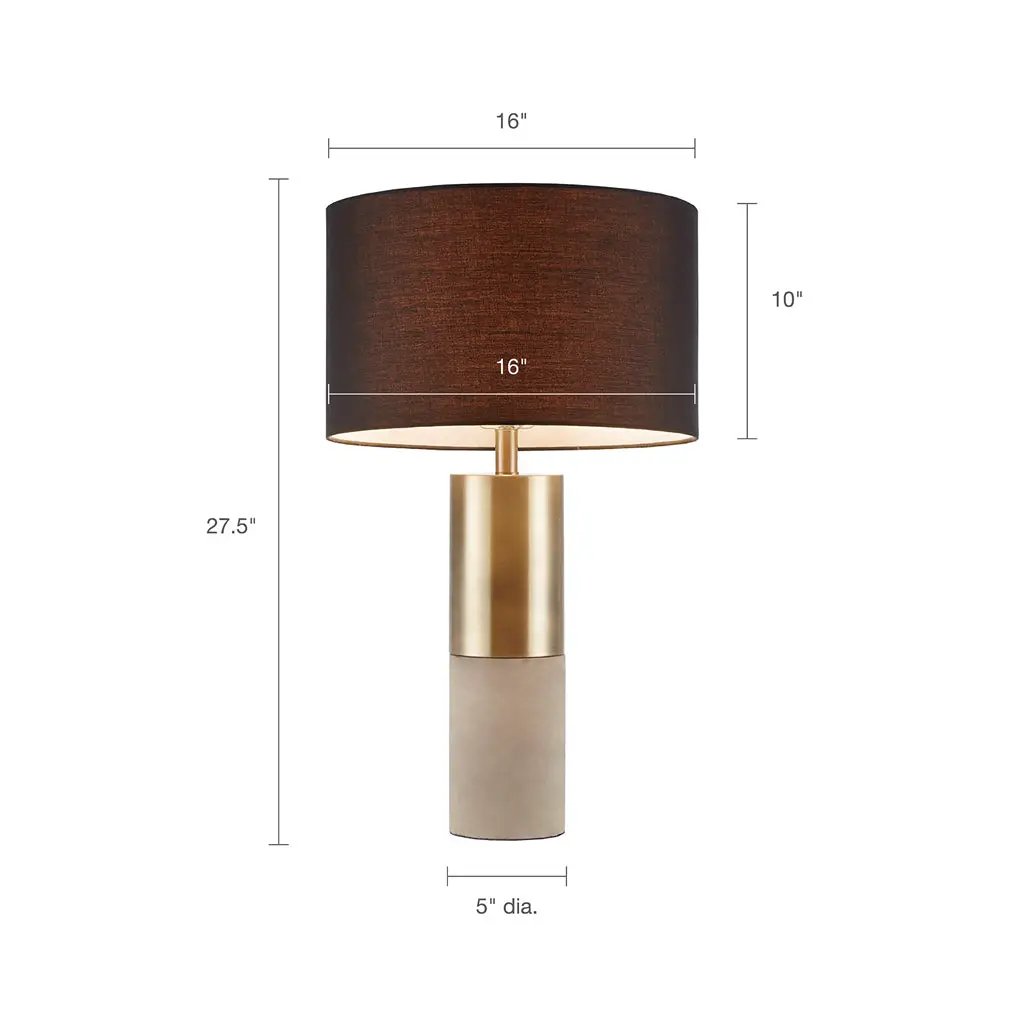Concrete Table Lamp by HouseOfZazla