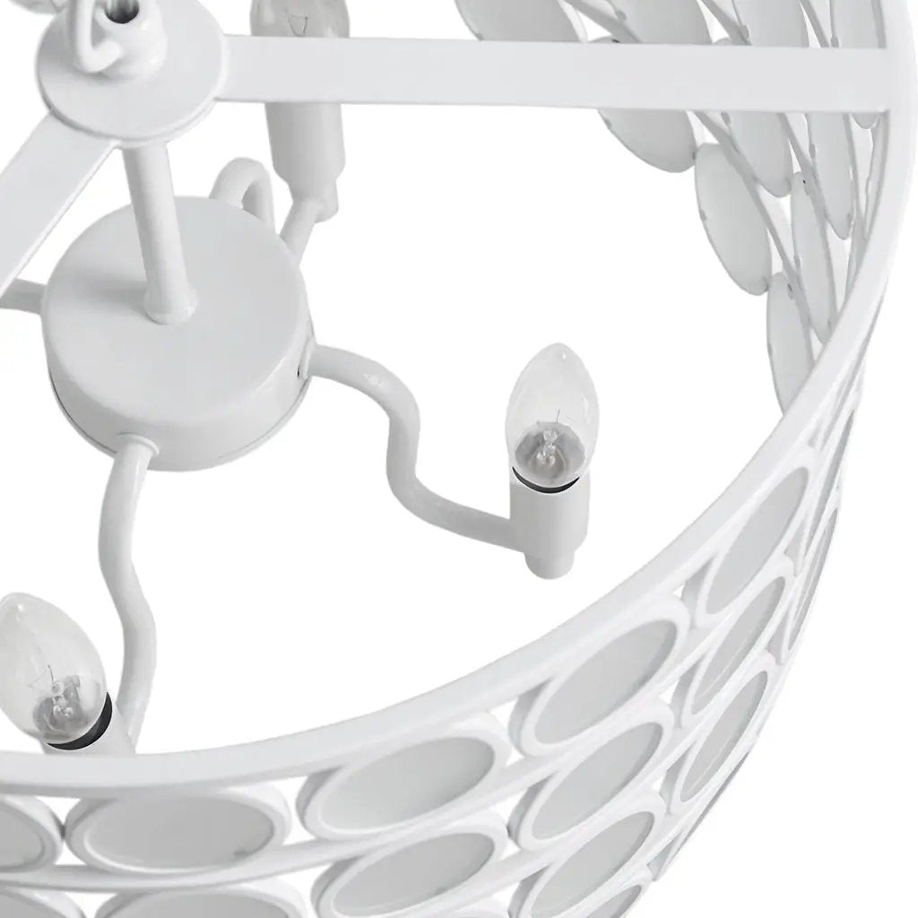 4-Light Glass Drum Shade Chandelier by HouseOfZazla