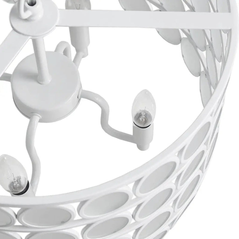 4-Light Glass Drum Shade Chandelier by HouseOfZazla