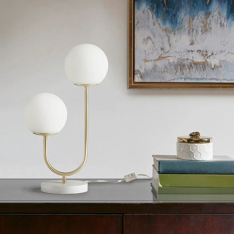 Metal 2-Light Globe Table Lamp by HouseOfZazla