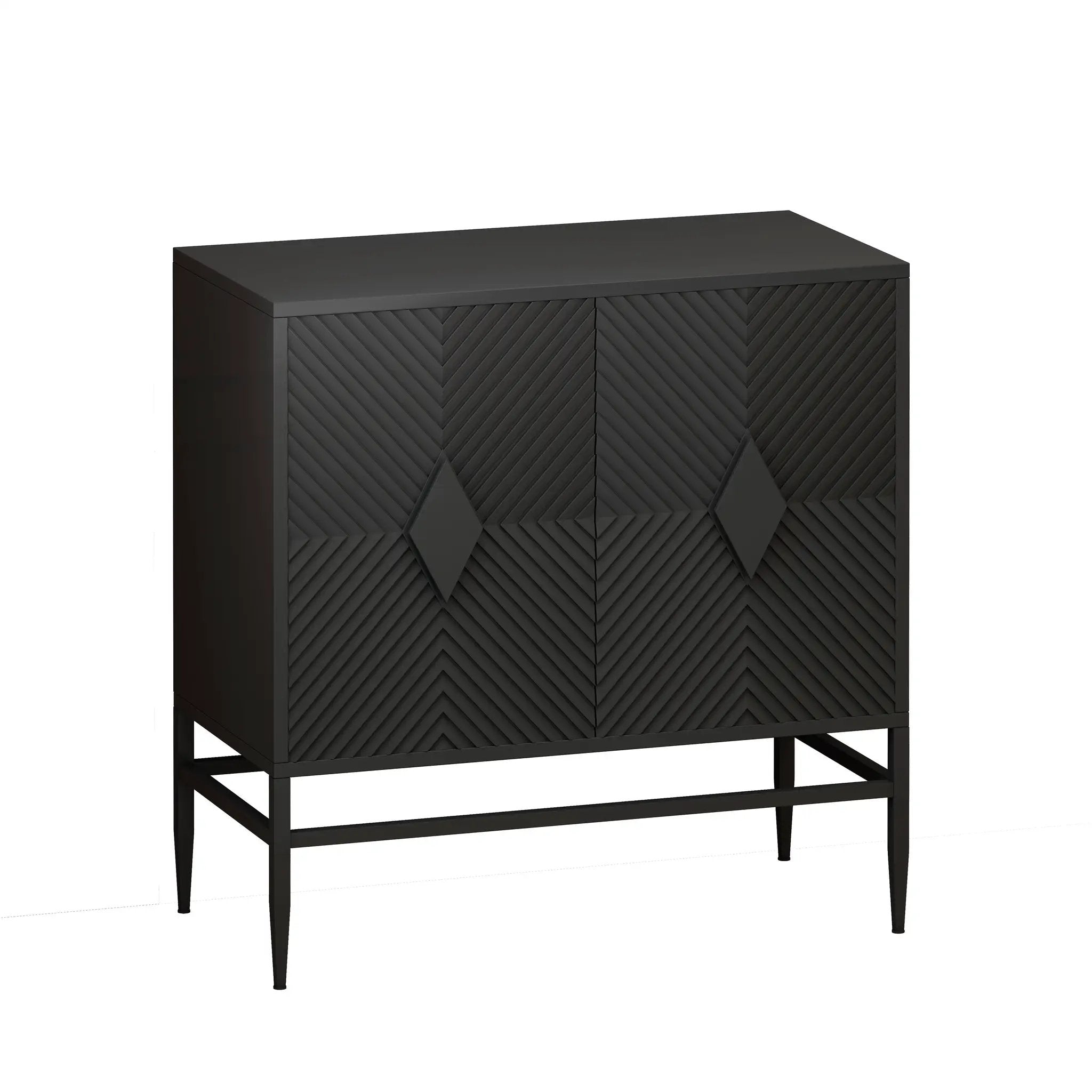 Modern 2 Door Wooden Storage Cabinet Accent Cabinet by HouseOfZazla