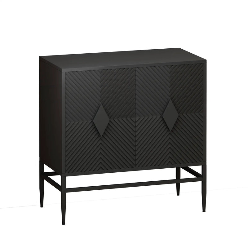 Modern 2 Door Wooden Storage Cabinet Accent Cabinet by HouseOfZazla