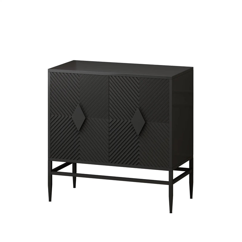 Modern 2 Door Wooden Storage Cabinet Accent Cabinet by HouseOfZazla