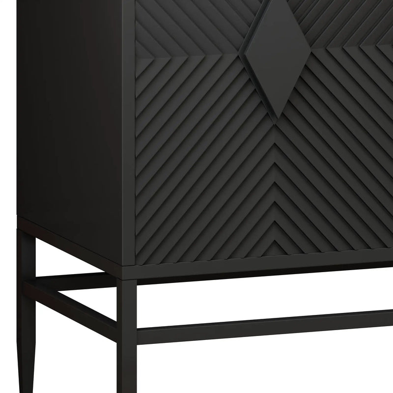 Modern 2 Door Wooden Storage Cabinet Accent Cabinet by HouseOfZazla