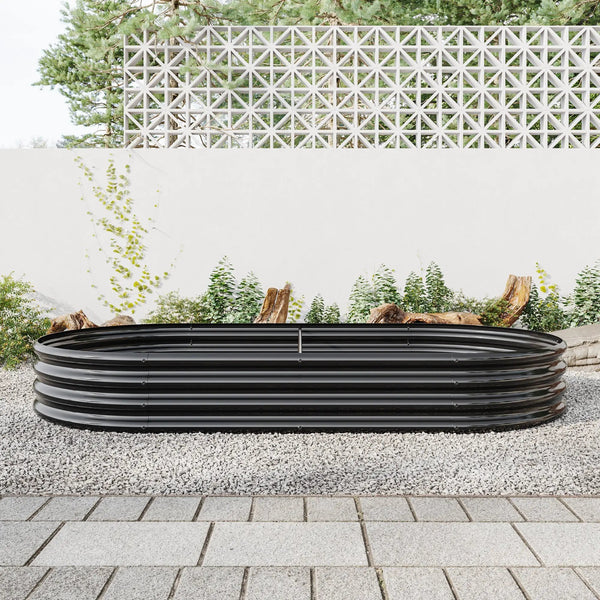 Oval Large Metal Raised Garden Bed