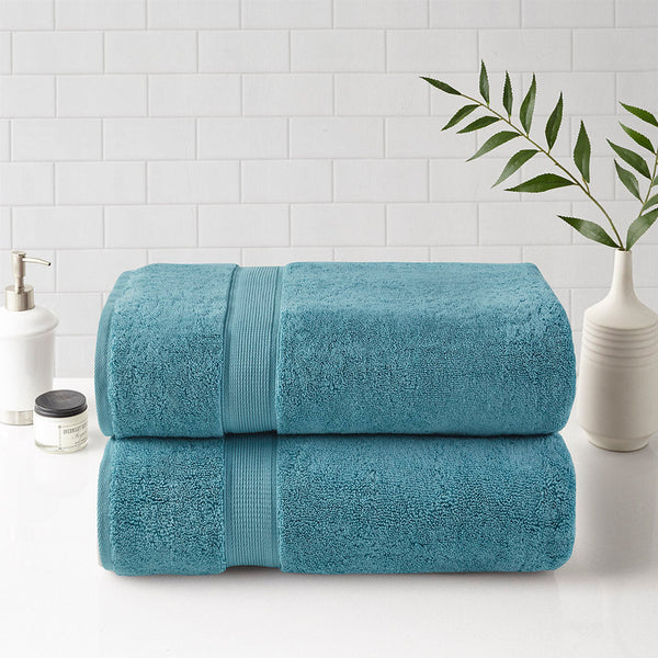 100% Cotton Bath Sheet Antimicrobial 2 Piece Set, photo 2 of 11
