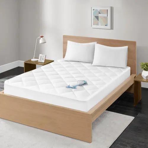 300 Thread Count Cotton Sateen Waterproof Mattress Pad Queen by HouseOfZazla