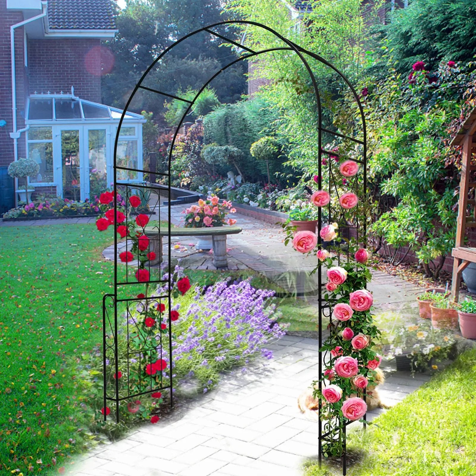 Metal Garden Arch W55'' x H94.5'' by HouseOfZazla