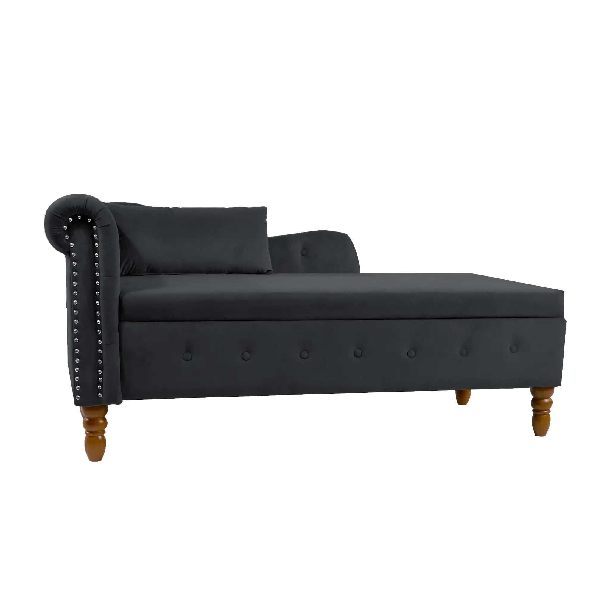 Black Velvet Chaise Lounge by HouseOfZazla