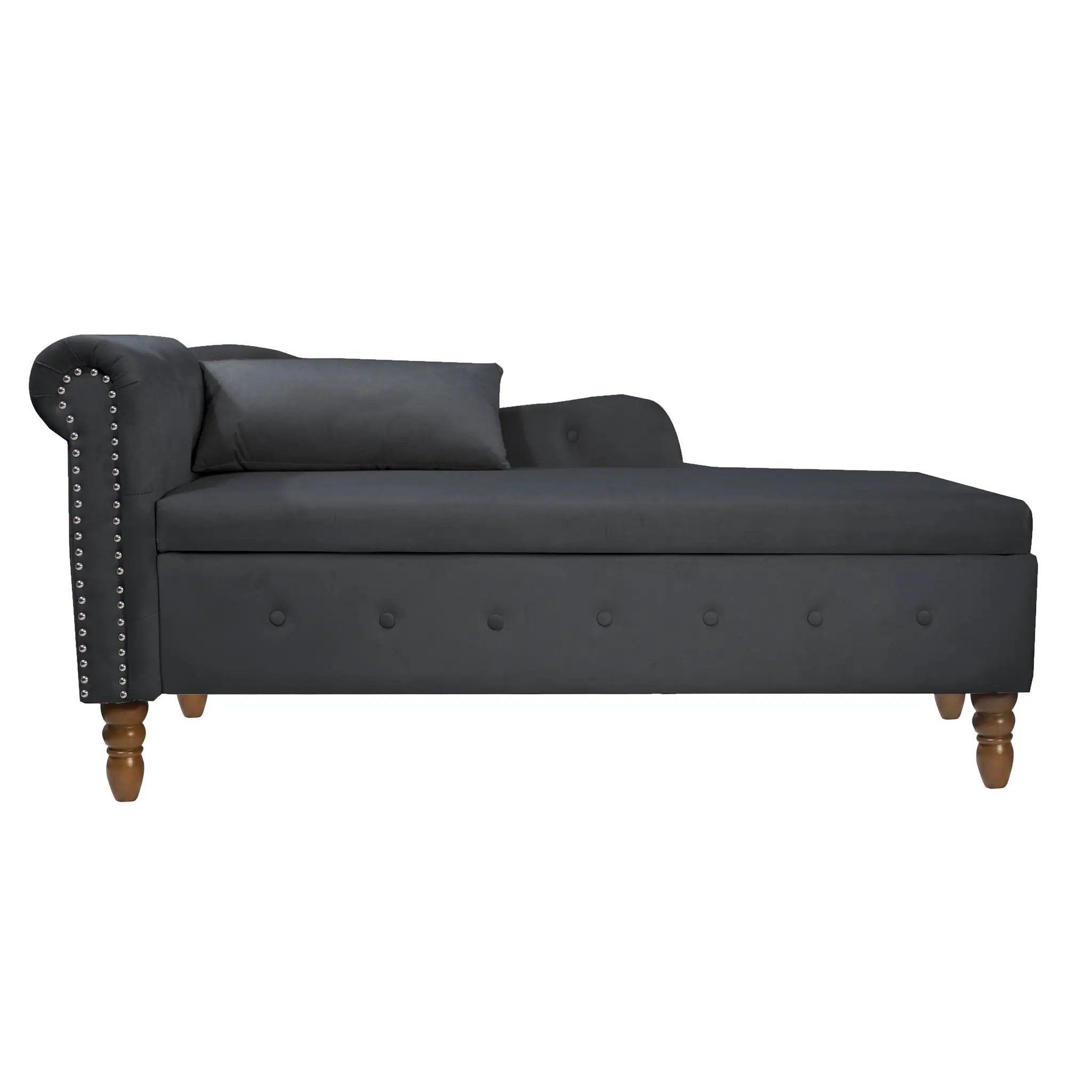 Navy Velvet Chaise Lounge by HouseOfZazla