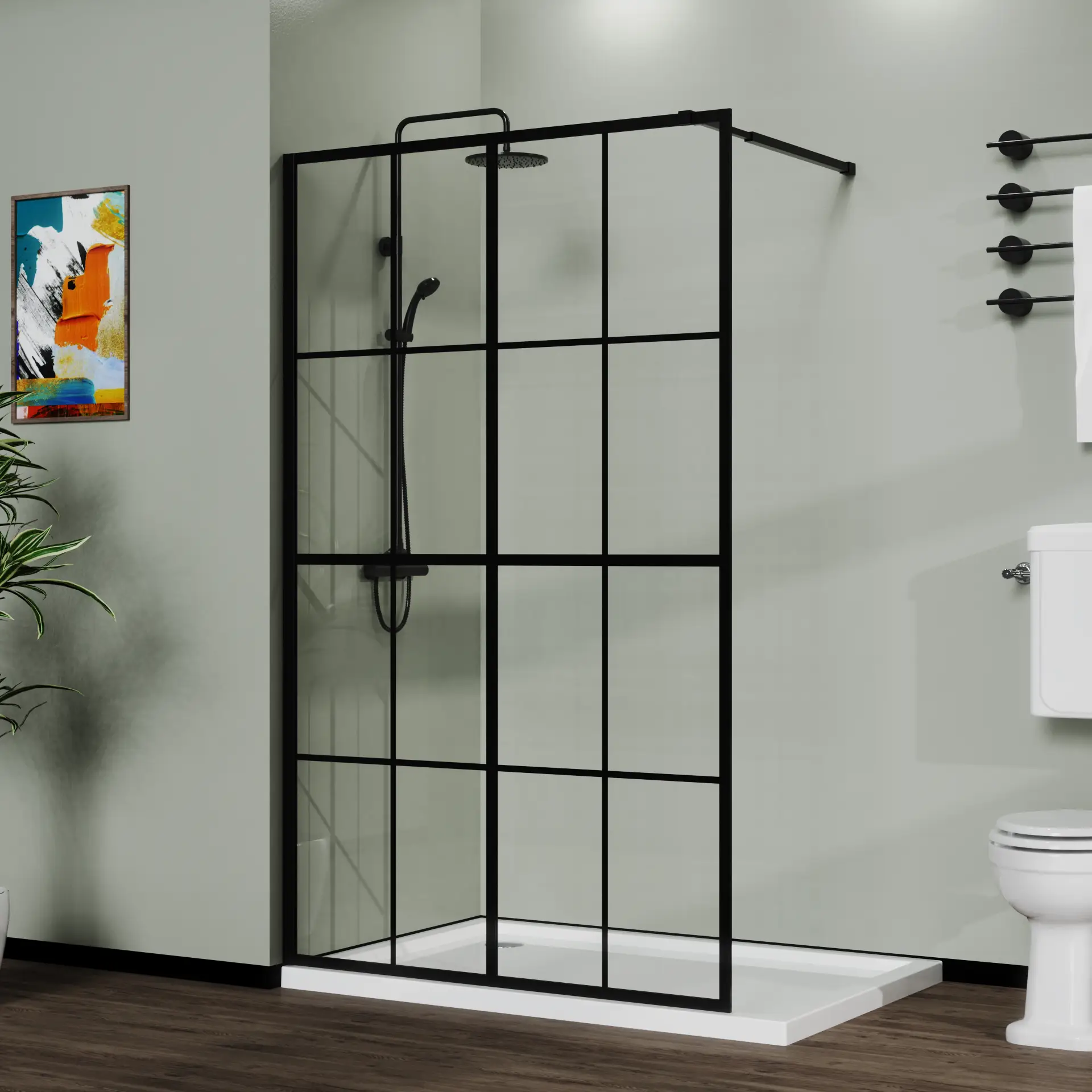 Goodyo 46" X 72" Shower Screen for Walk-in Wet-room by HouseOfZazla