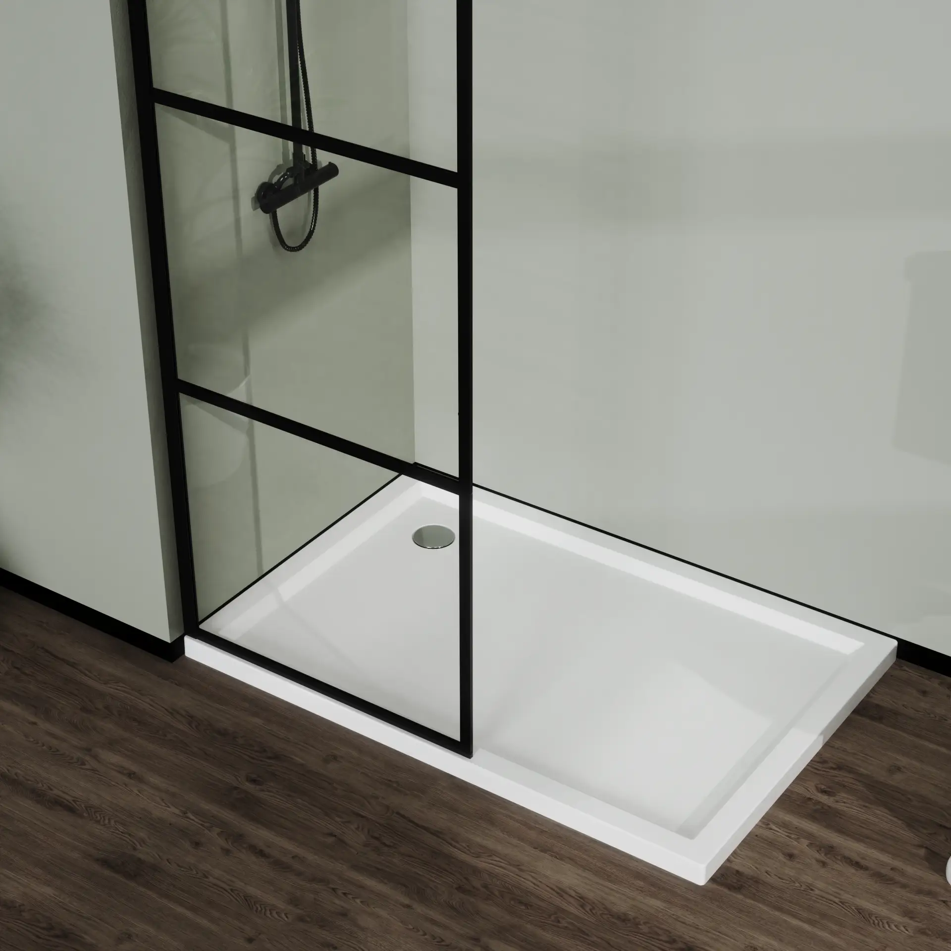 Goodyo 34" Shower Screen Door Walk-in Wet-room by HouseOfZazla