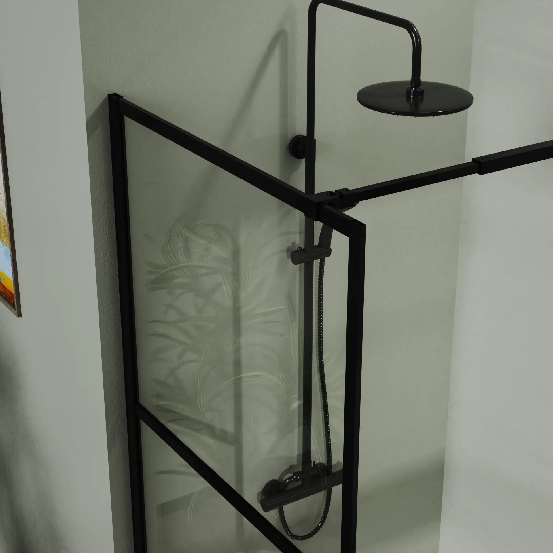 Goodyo 34" Shower Screen Door Walk-in Wet-room by HouseOfZazla