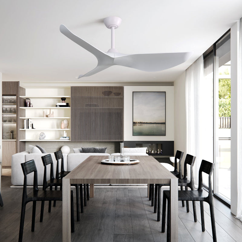 52 Inch Indoor Ceiling Fan with 6-Speed Remote and Reversible DC Motor by HouseOfZazla