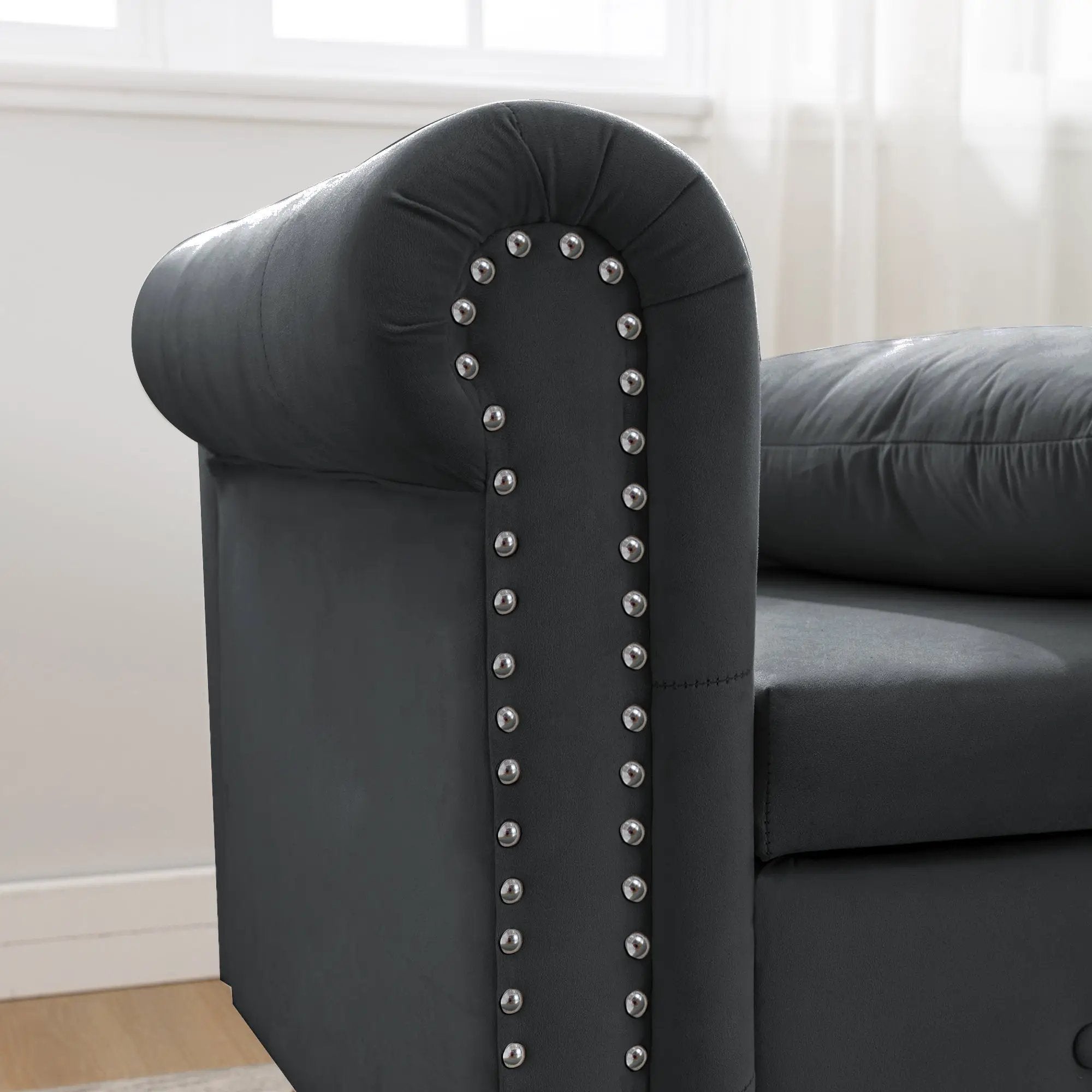Black Velvet Chaise Lounge by HouseOfZazla