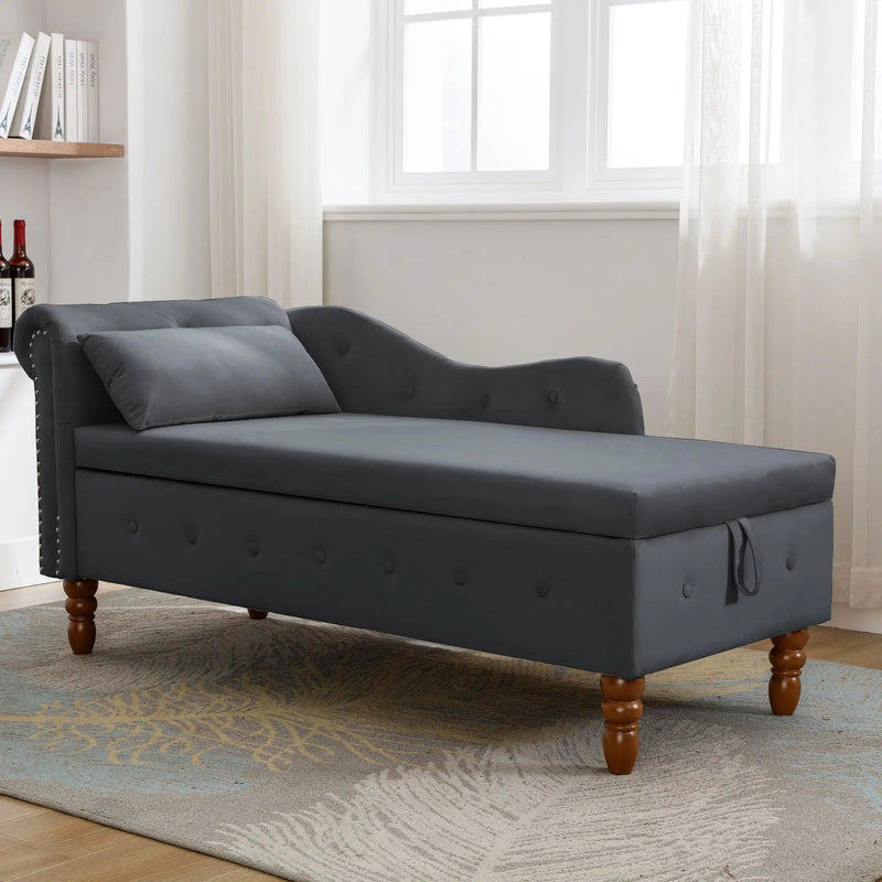 Black Velvet Chaise Lounge by HouseOfZazla