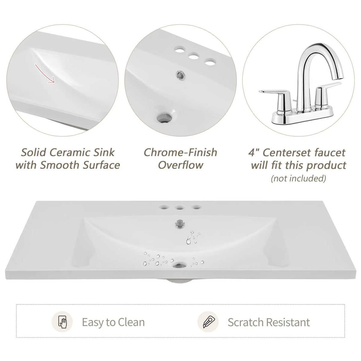 36" Bathroom Vanity with Sink Combo by HouseOfZazla