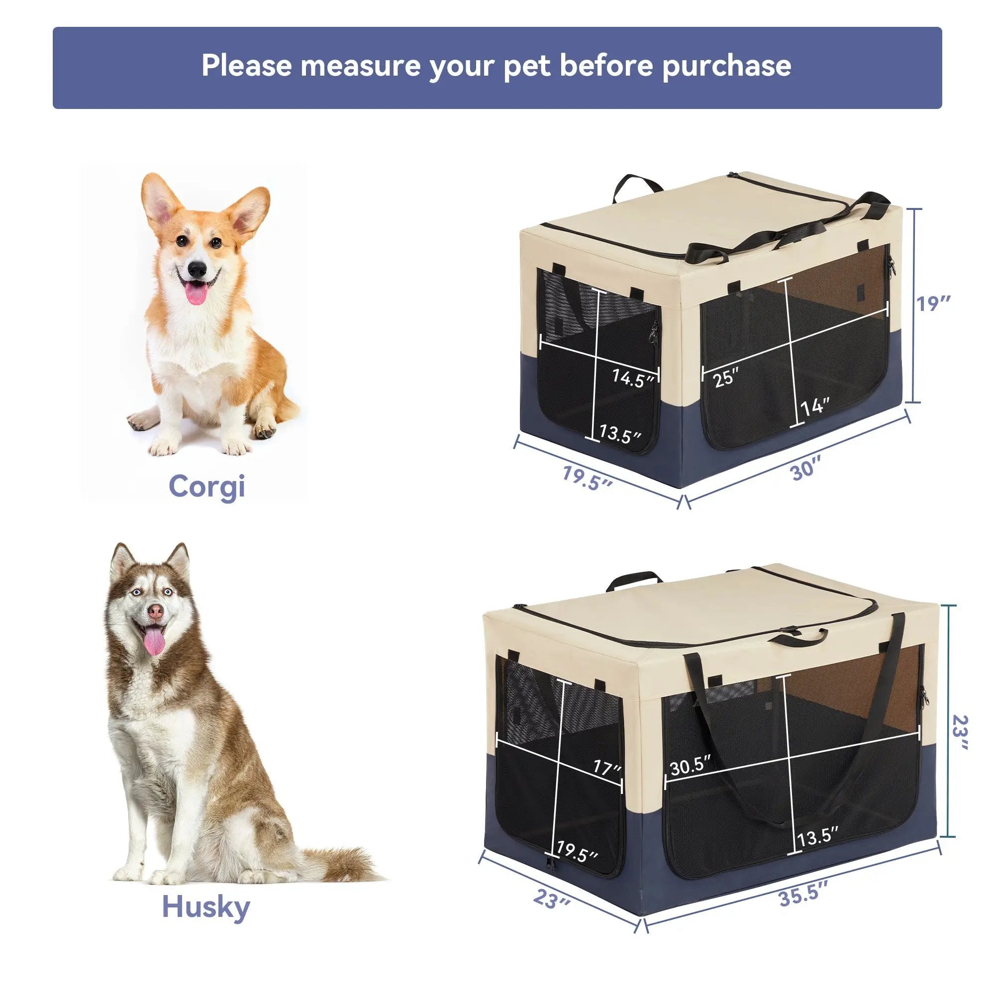 Adjustable Fabric Dog Crate by SunnyPet by HouseOfZazla