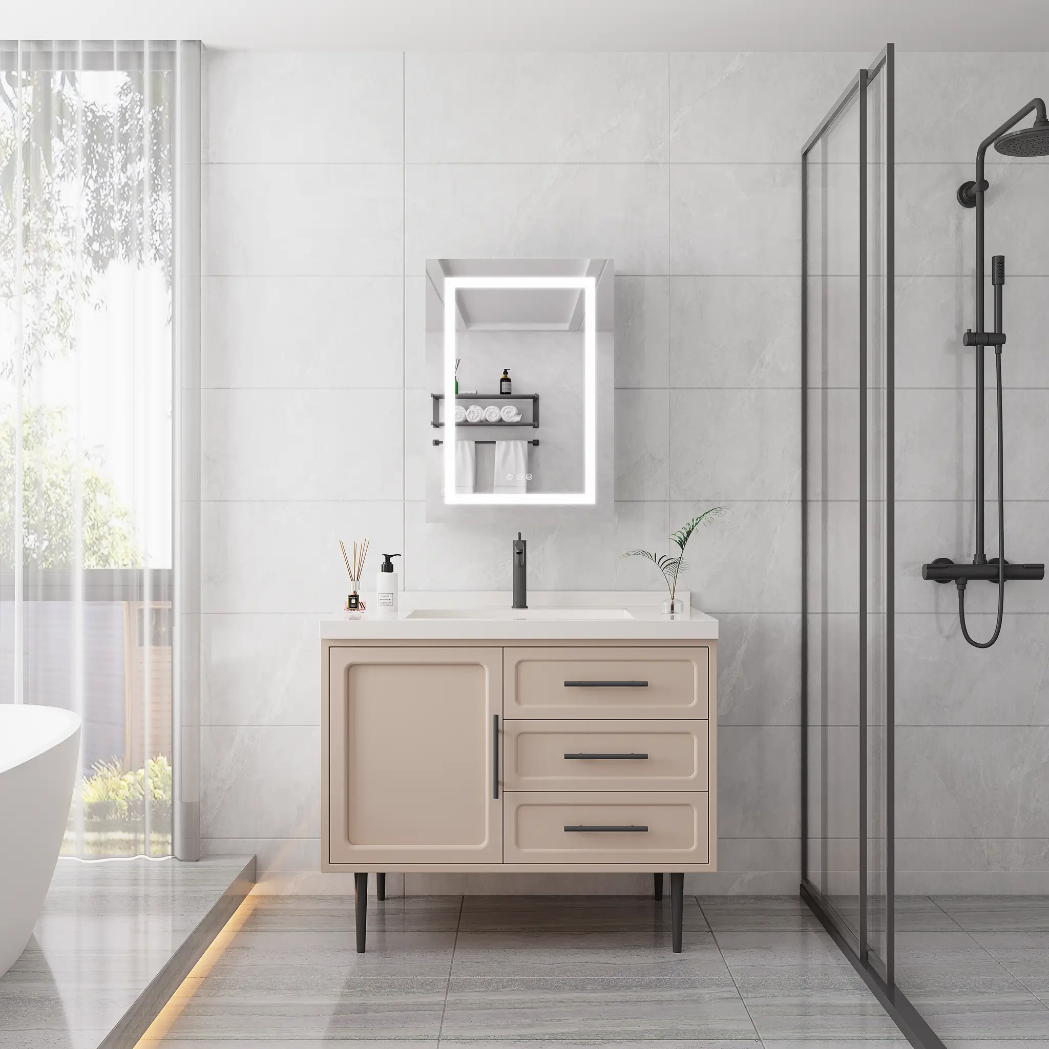 20 X 28 Inch Bathroom Medicine Cabinet with LED Mirror by HouseOfZazla