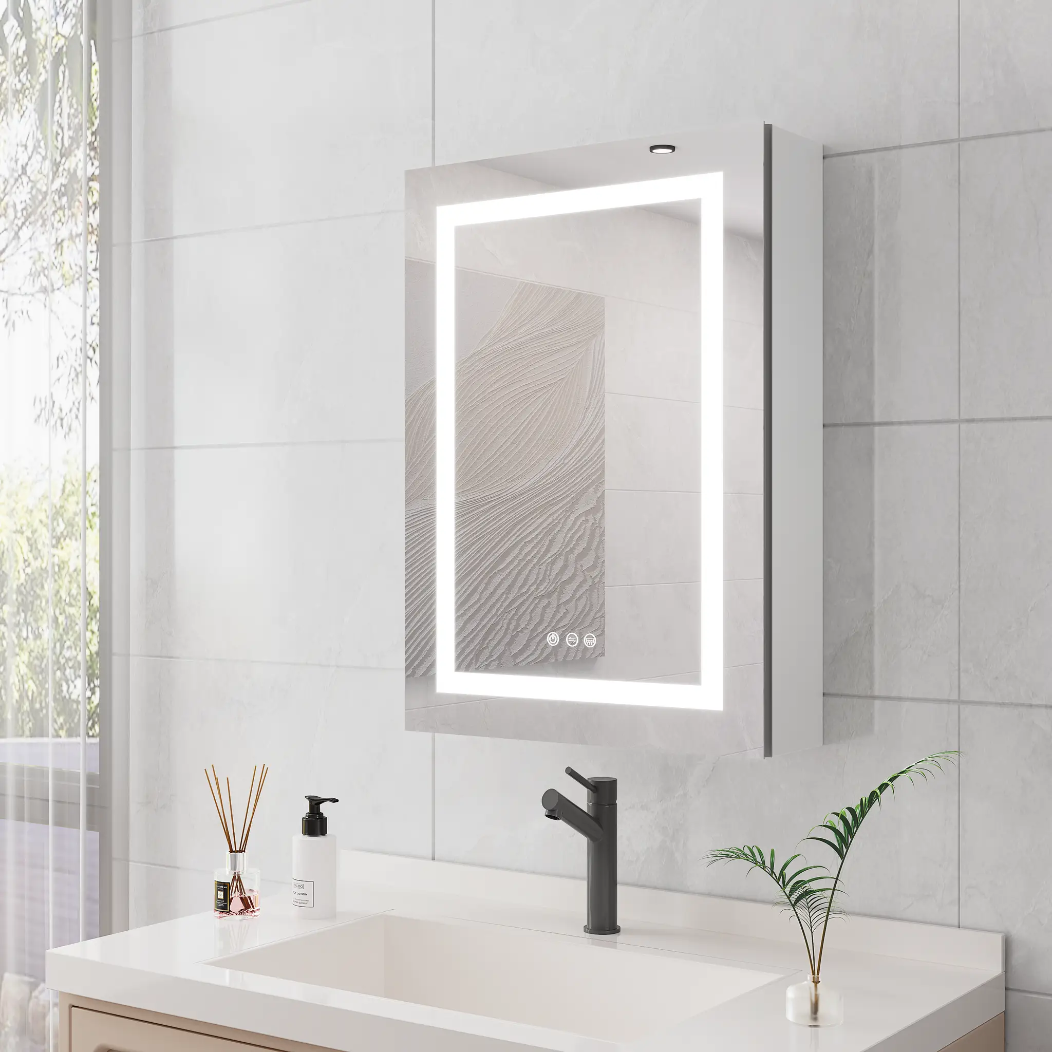 20 X 28 Inch Bathroom Medicine Cabinet with LED Mirror by HouseOfZazla