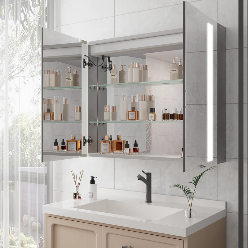 36 x 30 Inch Medicine Cabinet with LED Vanity Mirror by HouseOfZazla