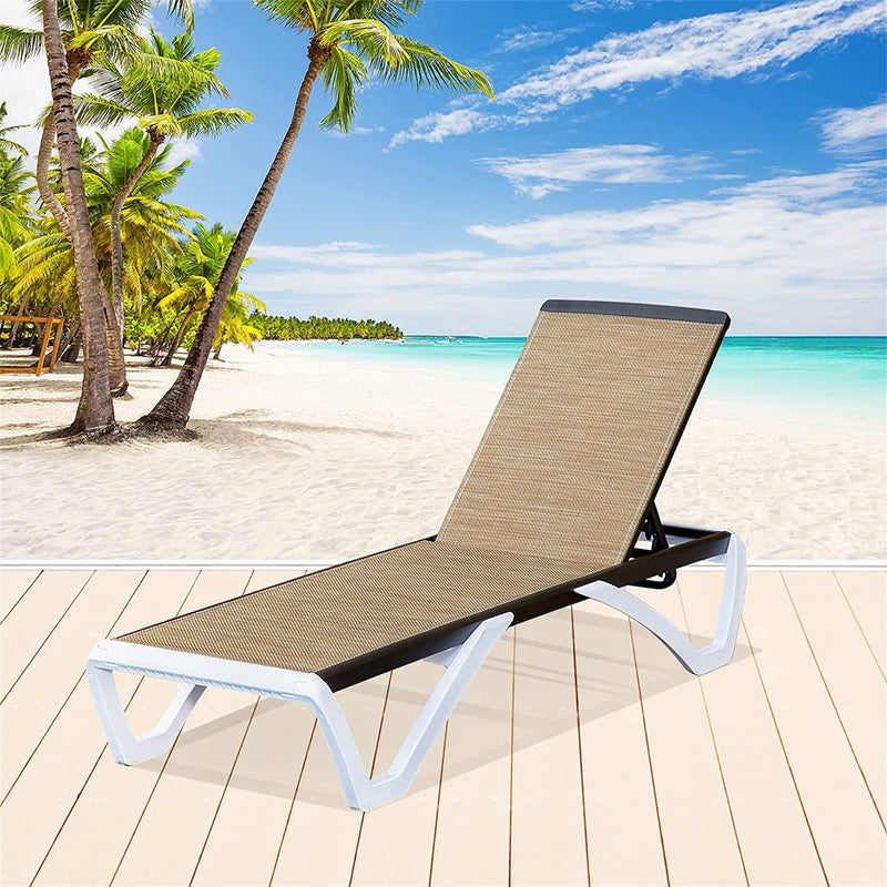 Adjustable Chaise Lounge Aluminum Outdoor Patio Chair by HouseOfZazla