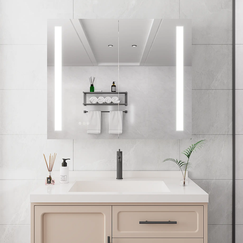 36 x 30 Inch Medicine Cabinet with LED Vanity Mirror by HouseOfZazla