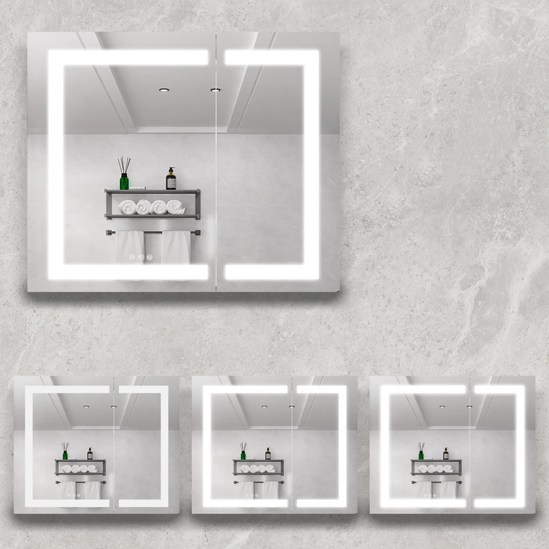 36x30 Inch Medicine Cabinet with LED Vanity Mirror by HouseOfZazla