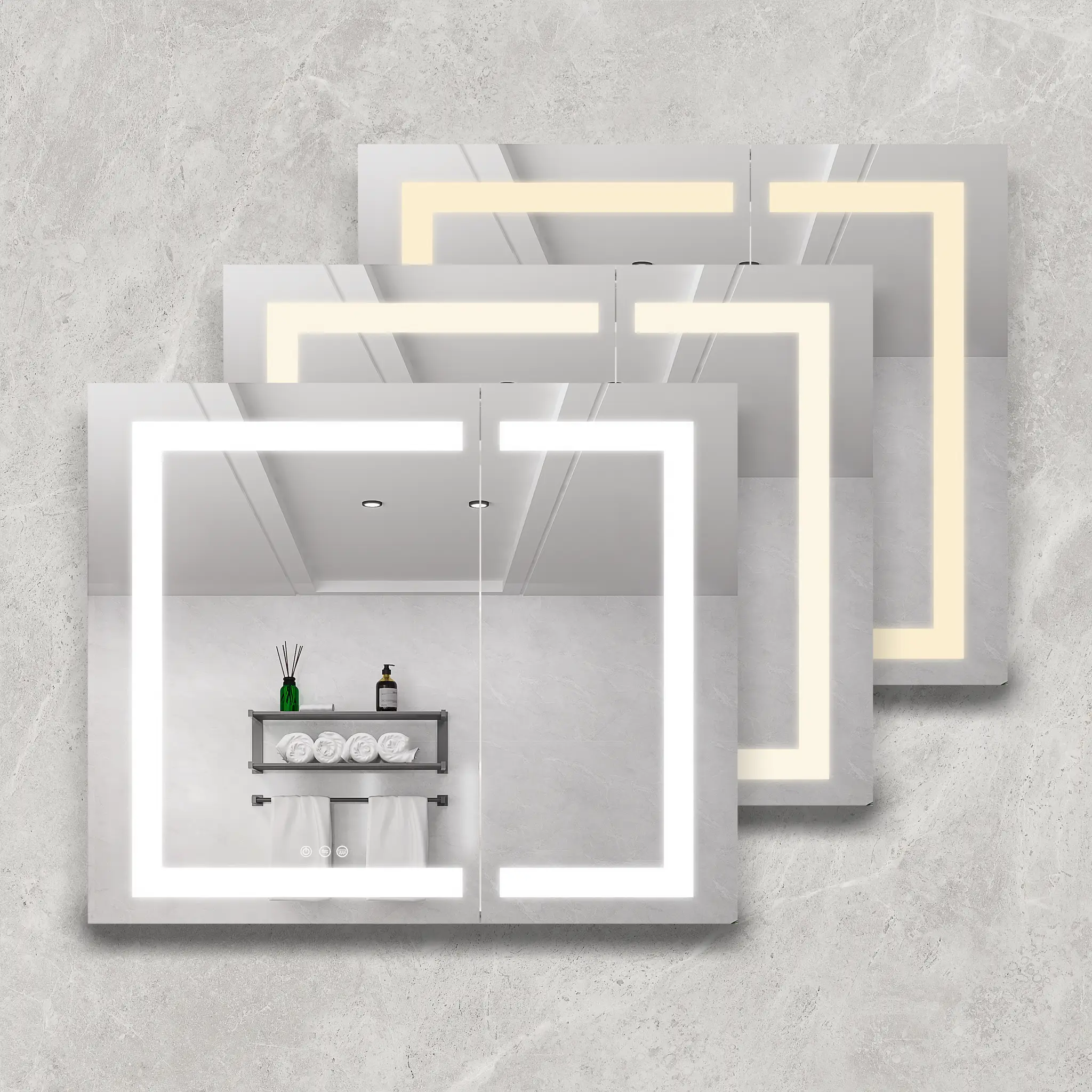 36x30 Inch Medicine Cabinet with LED Vanity Mirror by HouseOfZazla