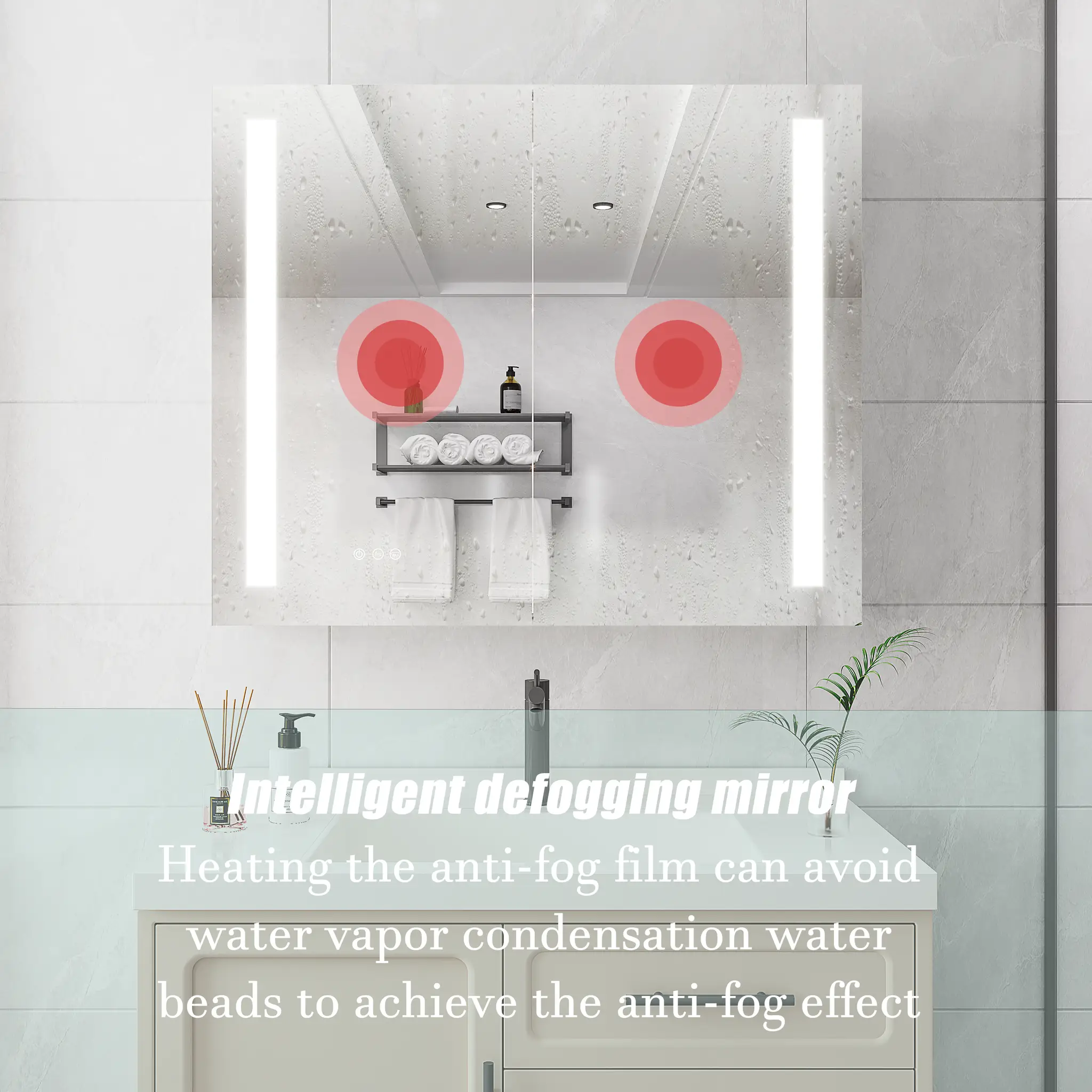 36 x 30 Inch Medicine Cabinet with LED Vanity Mirror by HouseOfZazla