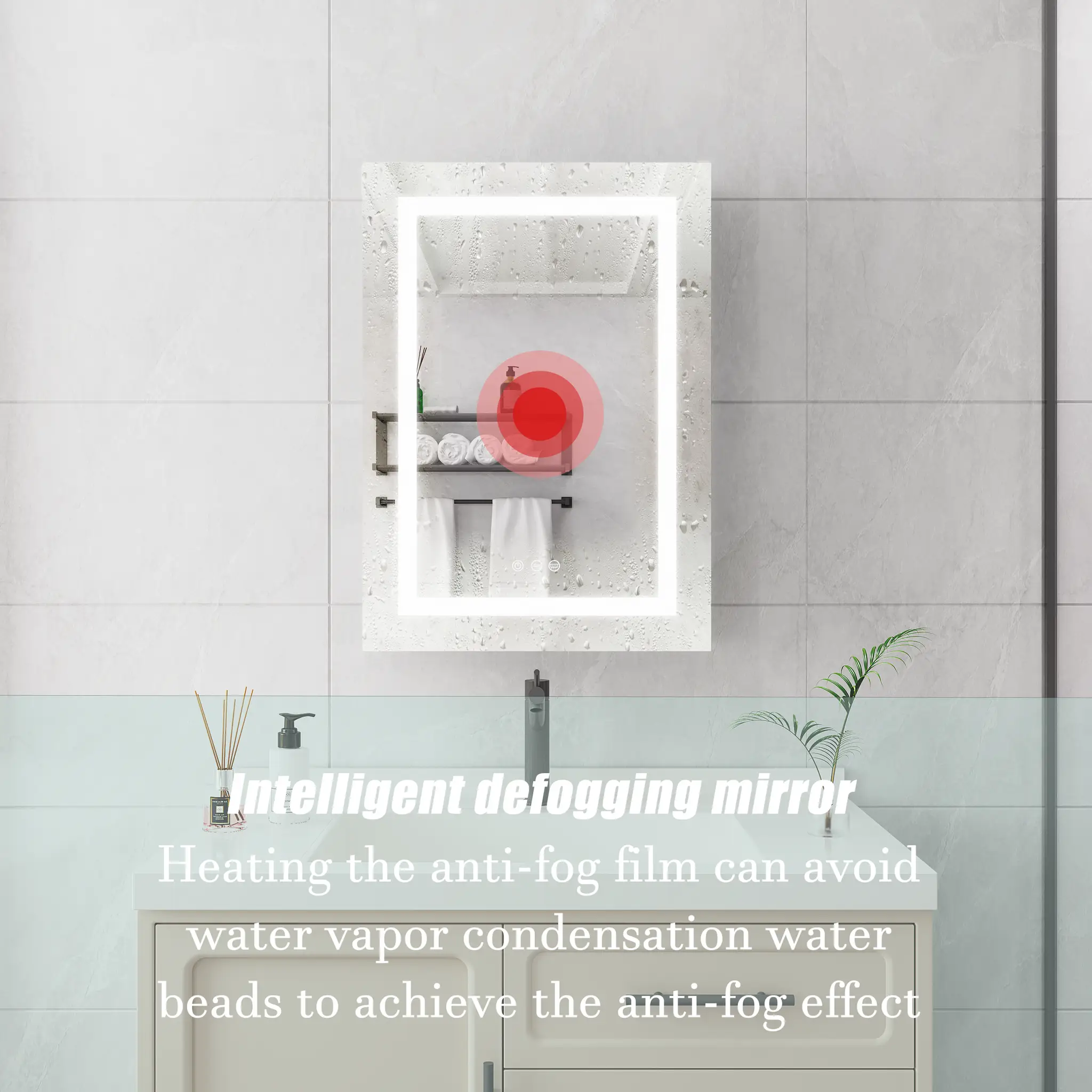 20 X 28 Inch Bathroom Medicine Cabinet with LED Mirror by HouseOfZazla