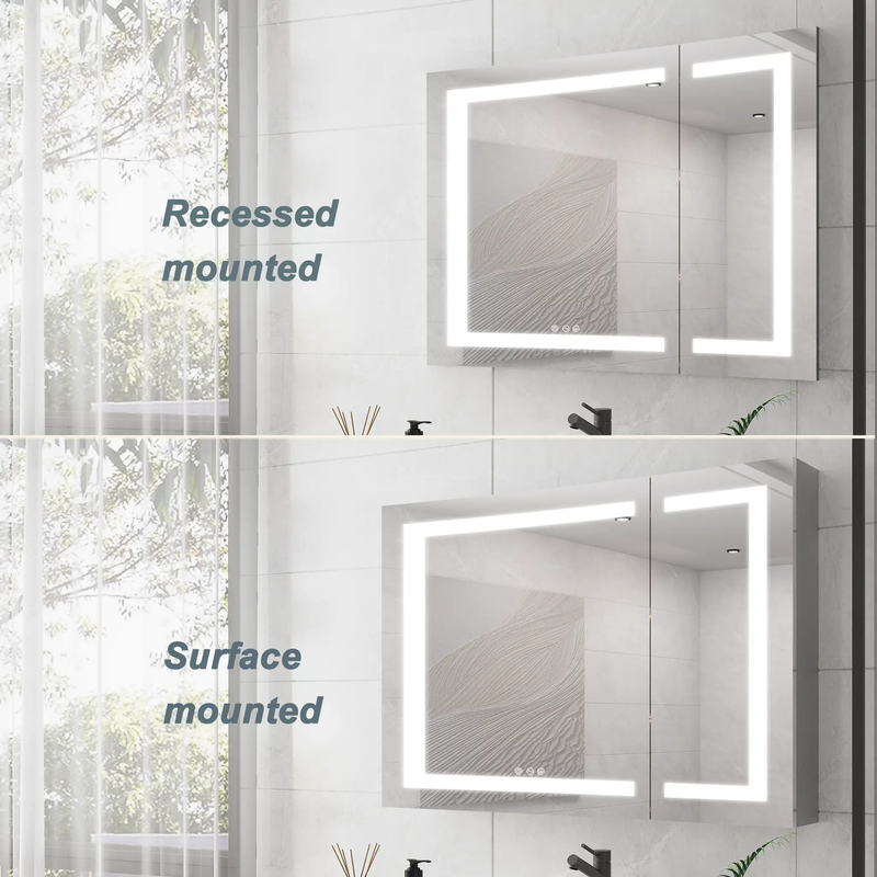 36x30 Inch Medicine Cabinet with LED Vanity Mirror by HouseOfZazla