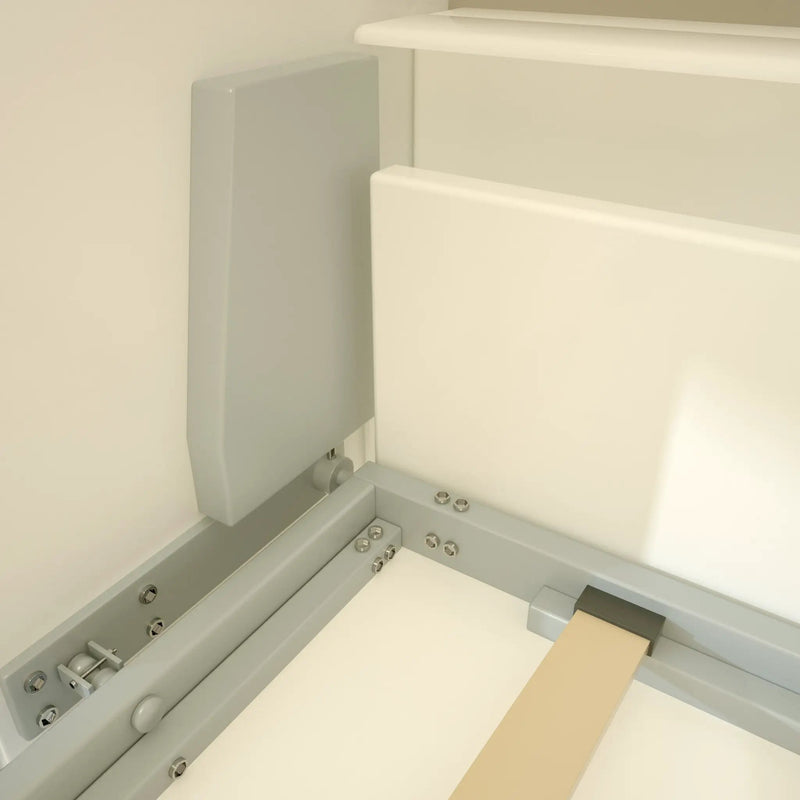 Modern Design Twin Size Horizontal Murphy Bed with Shelf Storage by HouseOfZazla