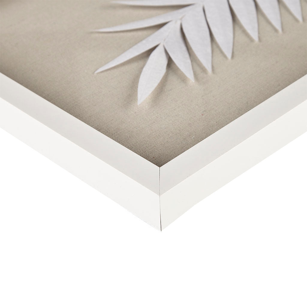 Framed Rice Paper Palm Leaves 3-piece Shadowbox Wall Décor Set, photo 2 of 10