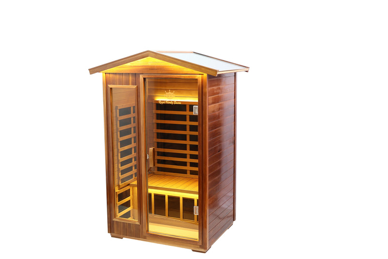 Two-Person Far-Infrared Outdoor Sauna with Carbon Heating Panels - Solid Wood, photo 5 of 8